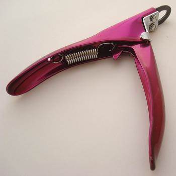 Resco standard guillotine nail clippers, raspberry red handles