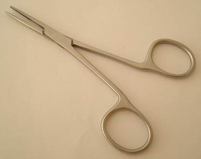 Straight forceps, without lock - 5"