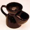 Pottery Shaving Mug, black