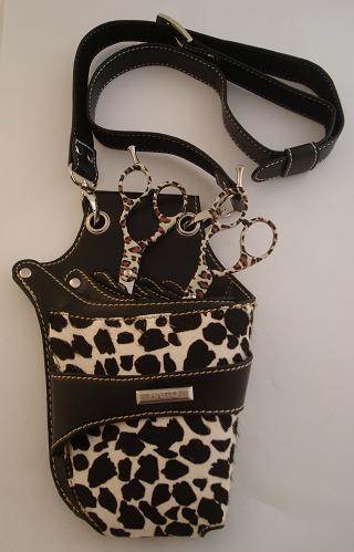 Leopardskin print scissors holster