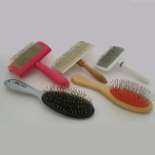 slicker and pin brushes