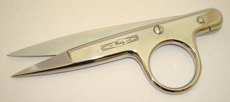 Thread-clip scissors, straight