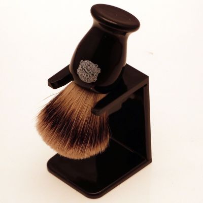 Progress Vulfix 660S Medium shaving brush and stand, black