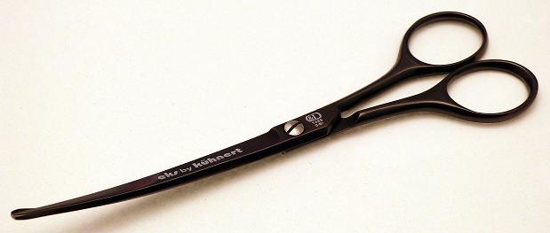 EKS Ball-tip curved, black - 6 1/2" Dog Grooming Scissors