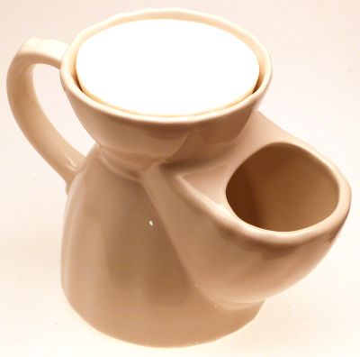 Pottery Shaving Mug, white