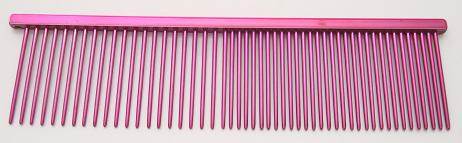 Resco Combination comb, 1 1/2" long teeth, raspberry red