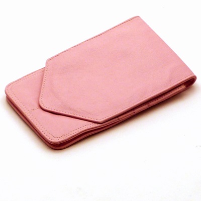 Baby pink leather scissors and tool pouch