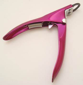 Resco jumbo guillotine nail clippers, raspberry red handles