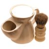 Progress Vulfix 404 shaving brush with white pottery shaving mug