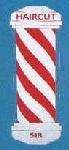 Barbers Pole window sticker