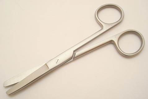 Surgical dressing scissors - 5" B/B straight blades