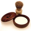 Progress Vulfix 404 shaving brush with small wood shaving bowl