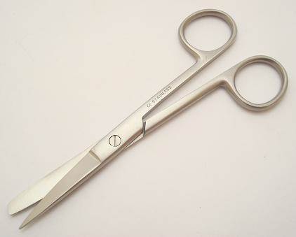 Surgical dressing scissors - 5" B/S straight blades