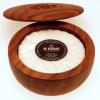 Kent SB6 Dark Oak Shaving Bowl with soap tablet