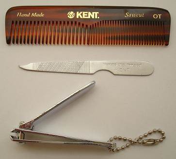 Gents comb & nail clipper set
