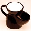 Pottery Shaving Mug, black