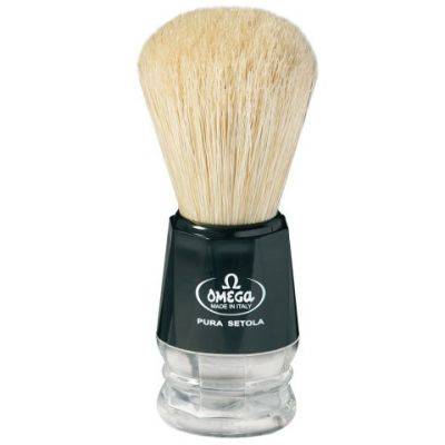 Omega Synthetic Shaving Brush, Black