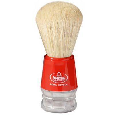 Omega Synthetic Shaving Brush, Red