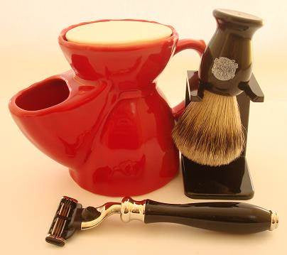 8399_Red_Pottery_shaving_mug,_Mannin_E_black_razor,_brush_and_dripstand_.jpg