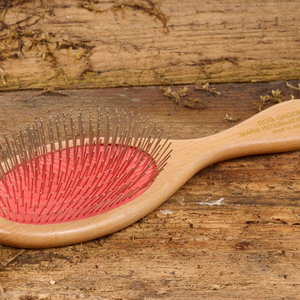 Mars Coat King large wooden pin brush with stainless steel pins – 99M-360