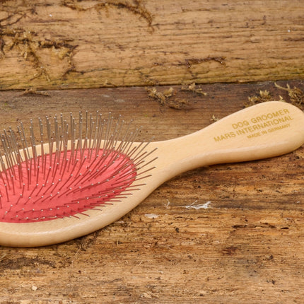 Mars Coat King small wooden pin brush with stainless steel pins – 99M-359