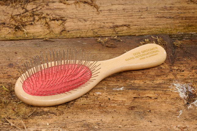 Mars Coat King small wooden pin brush with stainless steel pins – 99M-359
